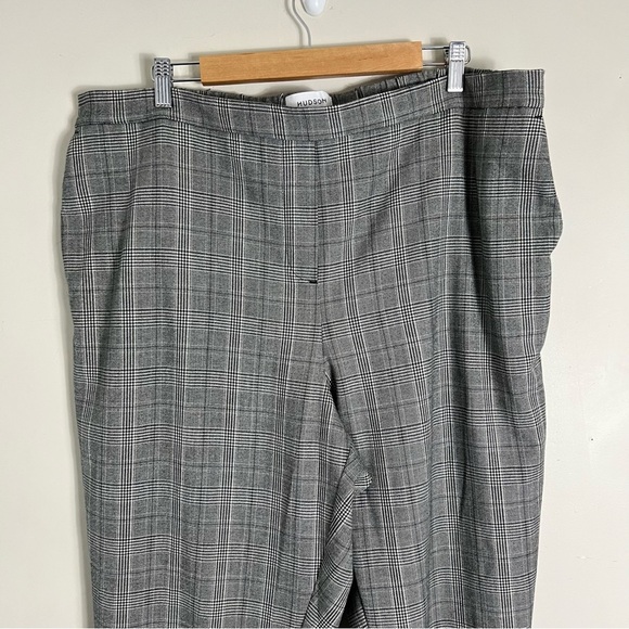 Hudson North Plus Easy Pull-On Ankle Pants Plaid Grey Academia Size 2X Trouser - Picture 8 of 15
